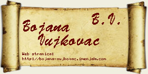 Bojana Vujkovac vizit kartica